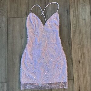 NWT Baby Pink Sequin Mini Dress
